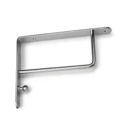 Supporto per mensola con appendiabiti HANG / Cromo lucido
