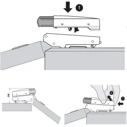 Adattatore BLUMOTION con ammortizzazione per cerniere a 170°