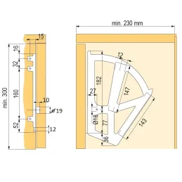 Sistema basculante per scarpe a due file / Bianco – coppia
