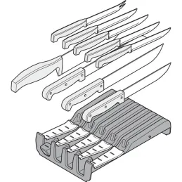 Portacoltelli ORGA LINE / Grigio scuro