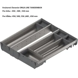 Portaposate interno per cassetto ORGA LINE TANDEMBOX / Acciaio inox - set