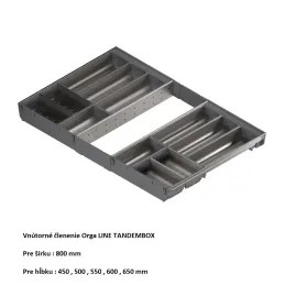Portaposate interno per cassetto ORGA LINE TANDEMBOX / Acciaio inox - set