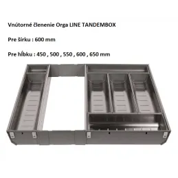 Portaposate interno per cassetto ORGA LINE TANDEMBOX / Acciaio inox - set