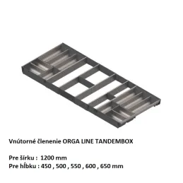 Portaposate interno per cassetto ORGA LINE TANDEMBOX / Acciaio inox - set