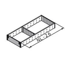 Organizzazione interna del cassetto ORGA LINE / Inox - set
