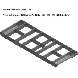 Organizzazione interna del cassetto ORGA LINE / Inox - set