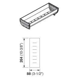 Ciotola in acciaio inox 88 x 264 per sistema ORGA LINE / Acciaio inox