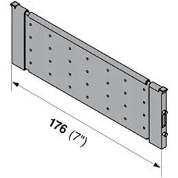 Divisorio trasversale da 176 mm per il sistema ORGA LINE / Grigio