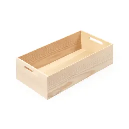 Contenitore rettangolare con maniglie per cassetto LiniQ / Rovere chiaro