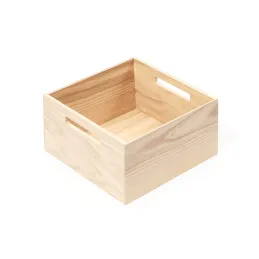 Scatola quadrata con maniglie per cassetto LiniQ / Rovere chiaro