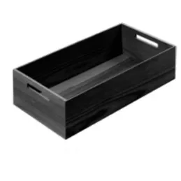 Contenitore rettangolare con maniglie per cassetto LiniQ / Frassino Nero
