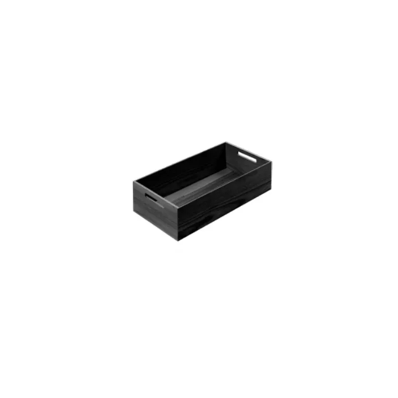 Contenitore rettangolare con maniglie per cassetto LiniQ / Frassino Nero
