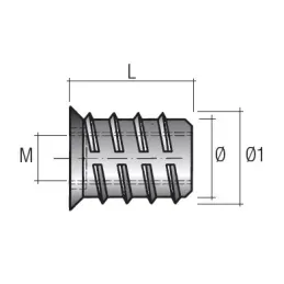 Dado per rivetto filettato con flangia / 10 pz