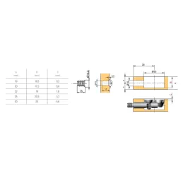 Giunto eccentrico per letti VIS / Nikel - SET