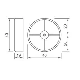 Pattino da avvitare 19-40 mm / Grigio