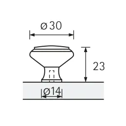 Pomello ASTANA / Ottone Anticato