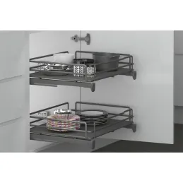 Cestello ad estrazione totale con ammortizzazione INOXA ELLITE 5202EDY / Titanium