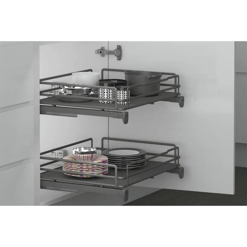 Cestello ad estrazione totale con ammortizzazione INOXA ELLITE 5202EDY / Titanium
