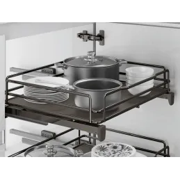 Cestello ad estrazione totale con ammortizzazione INOXA ELLITE 5202EDY / Titanium