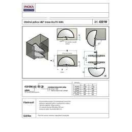 Karusel 180° Inoxa ELLITE 4301BE / Bianco