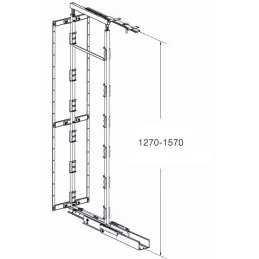 Supporto per alimenti KOMFORT 1270 - 1570 mm con ammortizzatore / Cromo