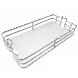Supporto per alimenti ELEGANCE 1270 - 1570 mm con ammortizzazione / Cromo - bianco