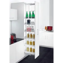 Supporto per alimenti ELEGANCE 1270 - 1570 mm con ammortizzazione / Cromo - bianco