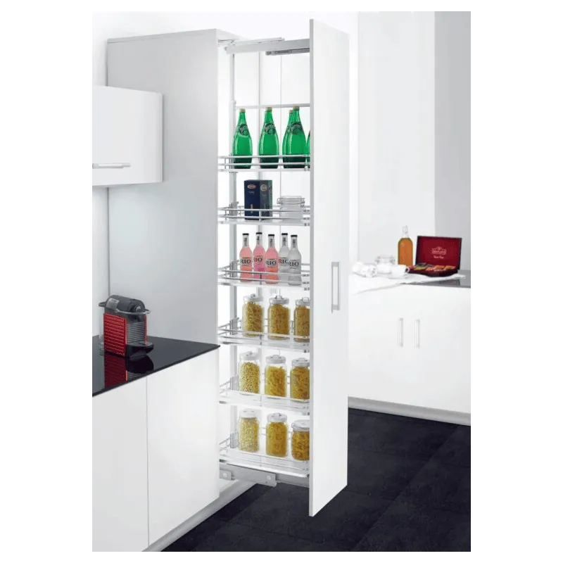 Supporto per alimenti ELEGANCE 1270 - 1570 mm con ammortizzazione / Cromo - bianco