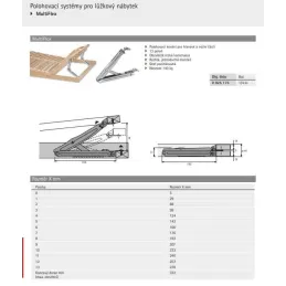 Ferramenta di regolazione per rete del letto MULTIFLEX