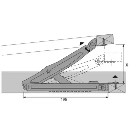 Ferramenta di regolazione per rete del letto MULTIFLEX