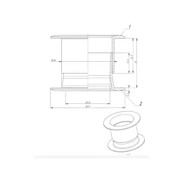 Ventilatore metallico per porta 40 mm / Cromo opaco