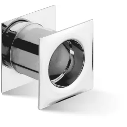 Ventilatore metallico quadrato per porta 40 mm / Cromo lucido