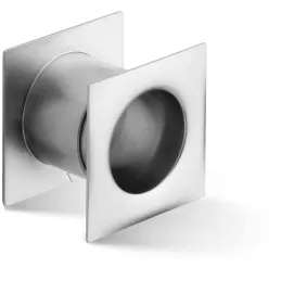 Ventilatore metallico quadrato per porta 40 mm / Cromo opaco