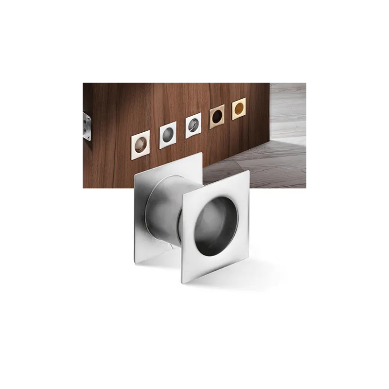 Ventilatore metallico quadrato per porta 40 mm / Cromo opaco