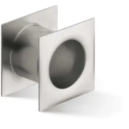 Griglia di ventilazione quadrata in metallo per porte da 40 mm / Nichel satinato