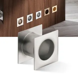 Griglia di ventilazione quadrata in metallo per porte da 40 mm / Nichel satinato