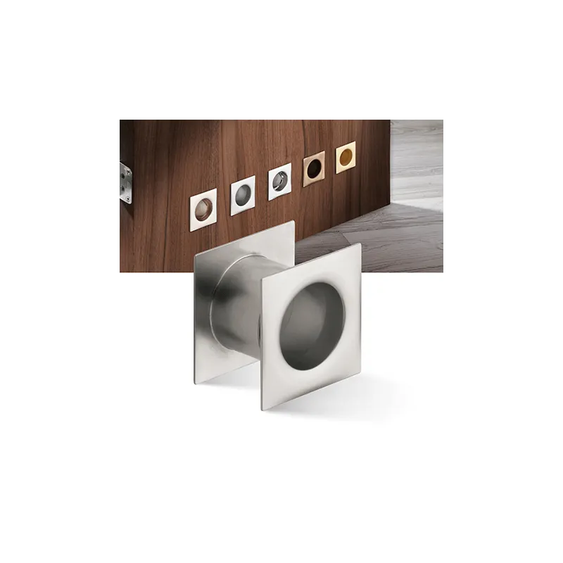 Griglia di ventilazione quadrata in metallo per porte da 40 mm / Nichel satinato