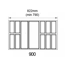 Portaposate STANDARDO con superficie antiscivolo / Nero cristallo
