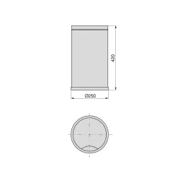 Cestino GOLEM con sensore da 20 L / Acciaio inox
