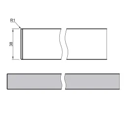 Piano di lavoro KRONOSPAN Andromeda Bianco opaco (bordo ABS) / K217 GM