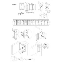 Cerniera a molla per porte western / Acciaio inox