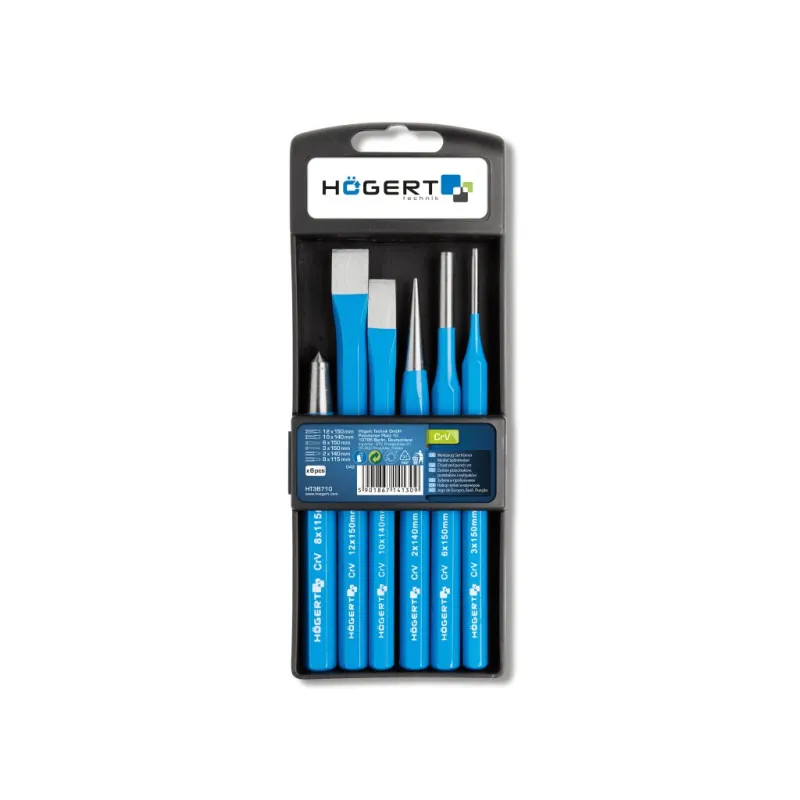 Set di scalpelli, punzoni e bulini HOGERT – 6 pezzi