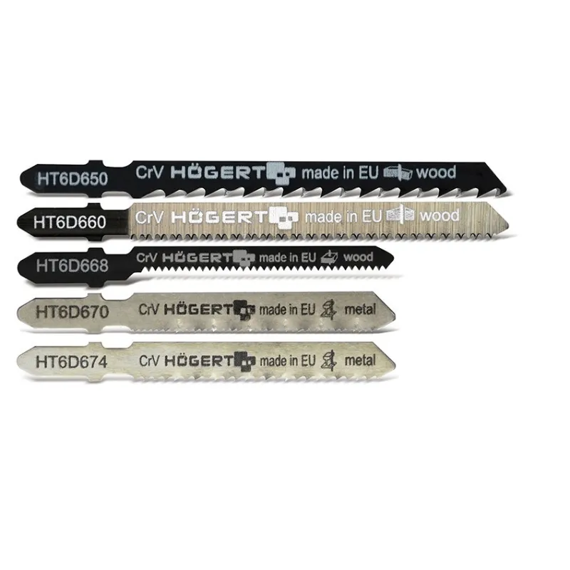 Set di lame per seghetti alternativi per legno e metallo HOGERT – 5 pz.
