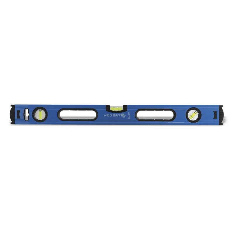 Livella in alluminio con supporto / Blu