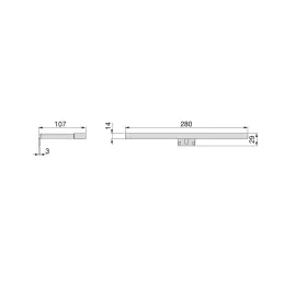Lampada LED da bagno LEON / Nero opaco