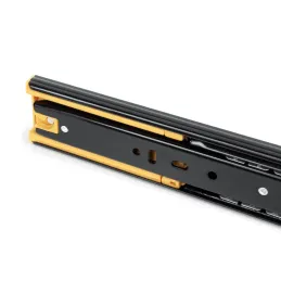 Guida per cassetti con cuscinetti da 45 mm e chiusura ammortizzata ELEGANT / Nero opaco