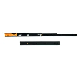 Guida per cassetti con cuscinetti da 45 mm e chiusura ammortizzata ELEGANT / Nero opaco