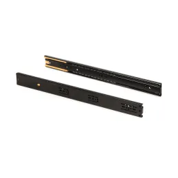 Guida per cassetti con cuscinetti da 45 mm e chiusura ammortizzata ELEGANT / Nero opaco