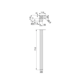 Set di gambe per tavolo ELISEUM / Bianco opaco - 4 pezzi