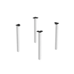 Set di gambe per tavolo ELISEUM / Bianco opaco - 4 pezzi